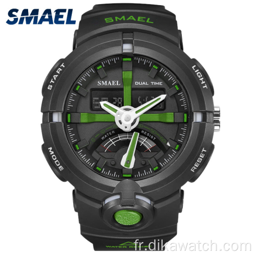 SMAEL Marque Mode Hommes Sport Montres À Quartz Hommes